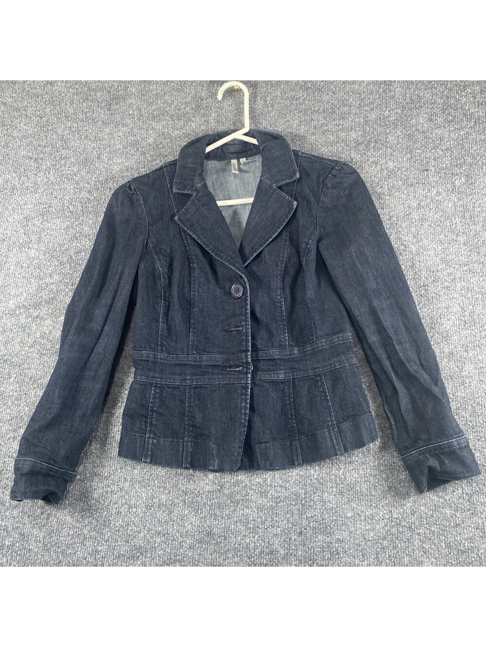 Caslon STRETCH Denim Jean Jacket Small -P Wash Button-up Classic Y2K 90s AB